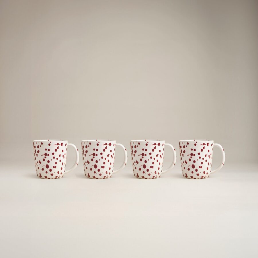 Splatter Ceramic Mugs 12 oz Patterned