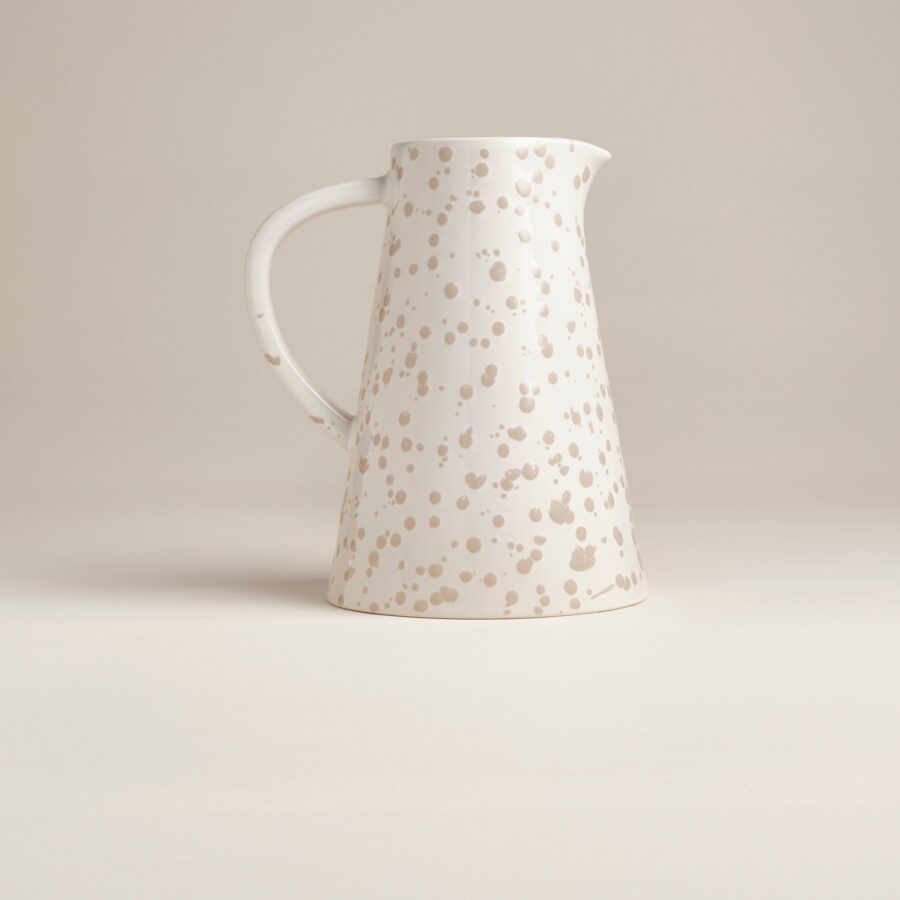 Splatter Ceramic Pitcher 58 oz Tall