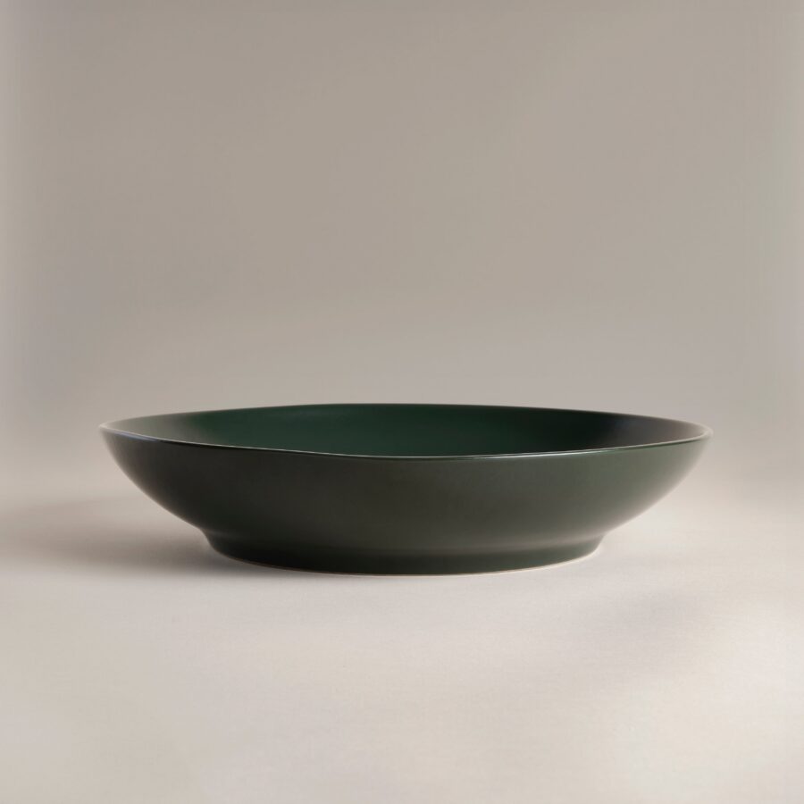 Wide Ceramic Low Serving Bowl 113 oz