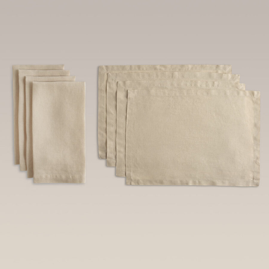 Everyday Linen Napkin and Placemat Set 18 Inch